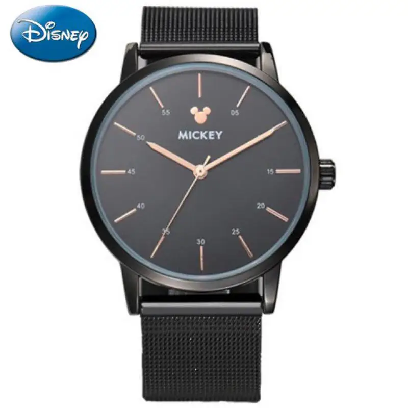 2017 часы из нержавеющей стали высокого качества Disney Mickey Mouse золотые серебряные