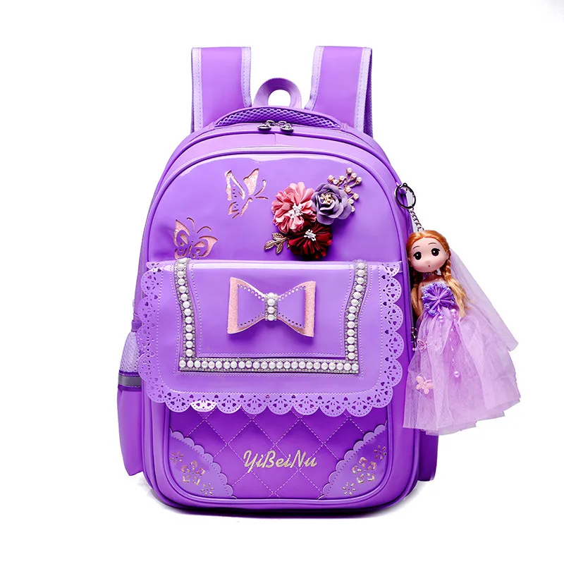 children school bags for teenagers girls princess backpack kids waterproof satchel PU schoolbags mochila | Багаж и сумки