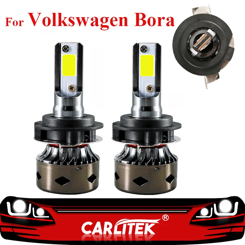 CARLitek автомобильные лампы для Volkswagen Bora H7 фары светодиодные с Canbus 12V 12000LM мини
