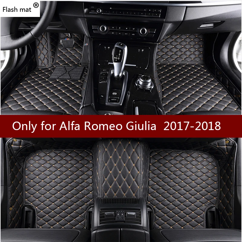 Кожаный Автомобильный Коврик для Alfa Romeo Giulia 2017 2018 | Автомобили и мотоциклы