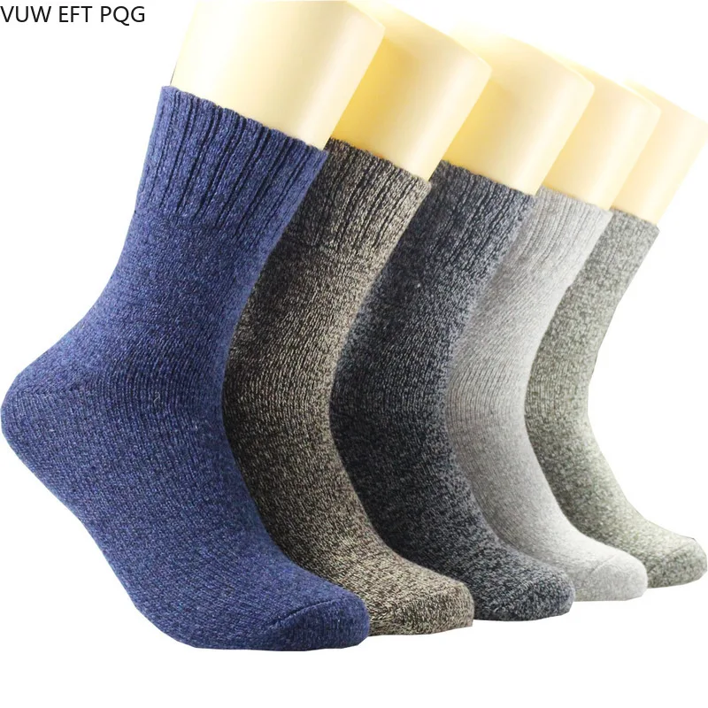 Autumn And Winter Warm Rabbit Wool Socks Men's Retro Tube Boy socks personality Sen National Wind