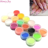 18 colors nail art sculpture carving acrylic powder 12 colors glitter powder dust for uv gel acrylic powder decoration tips