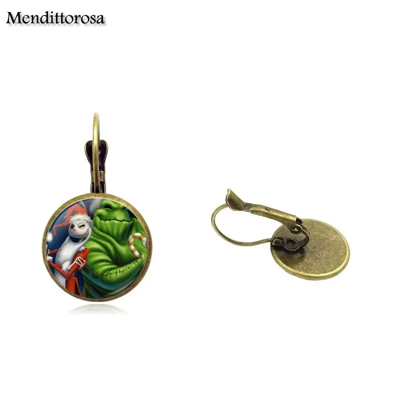 Серьги клипсы Mendittorosa Кошмар перед Рождеством из бронзы/серебра/золота серьги