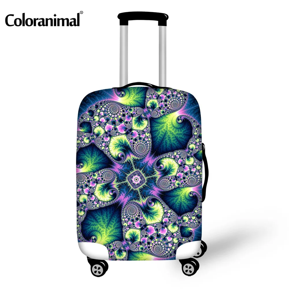 

Цветной защитный чехол для багажа с красочным принтом, эластичный плотный чехол из спандекса на молнии для путешествий 18-30 дюймов, аксессуа...