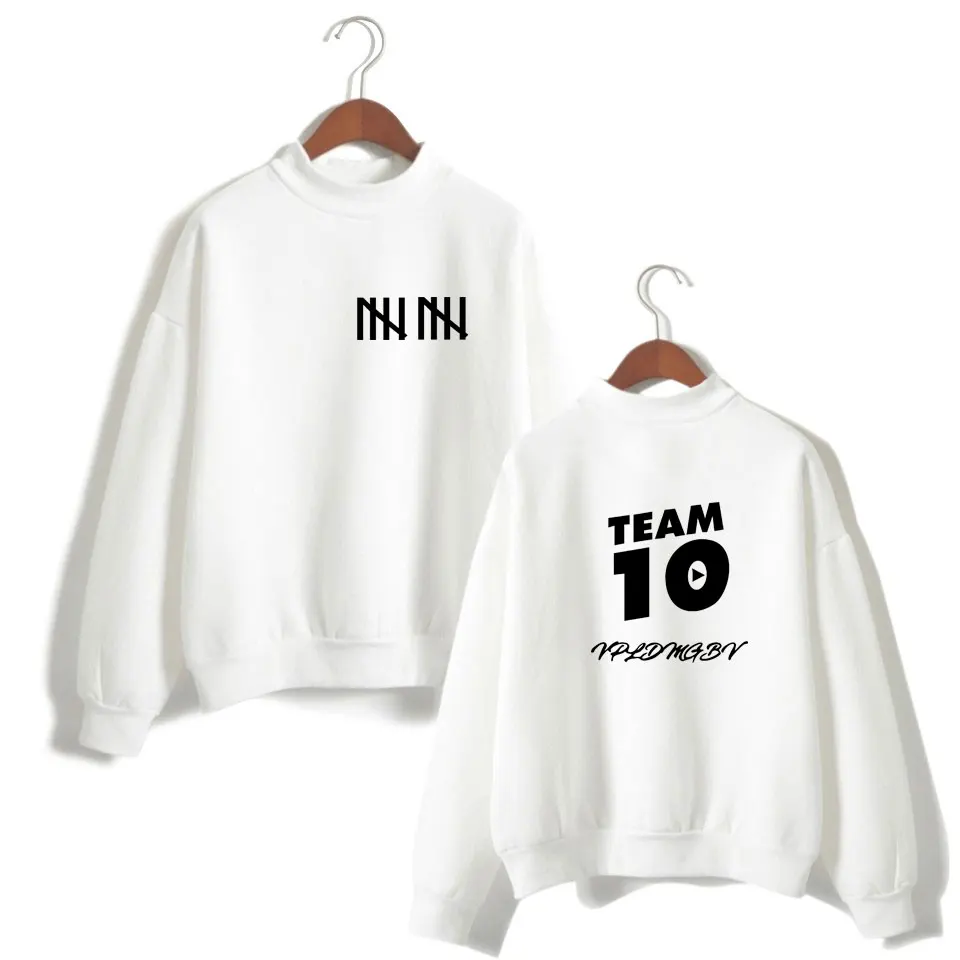 Jake Paul team 10 Sweatshirts Autumn Winter Fleece Thick Turtle Neck Pullove Women Hoodies |