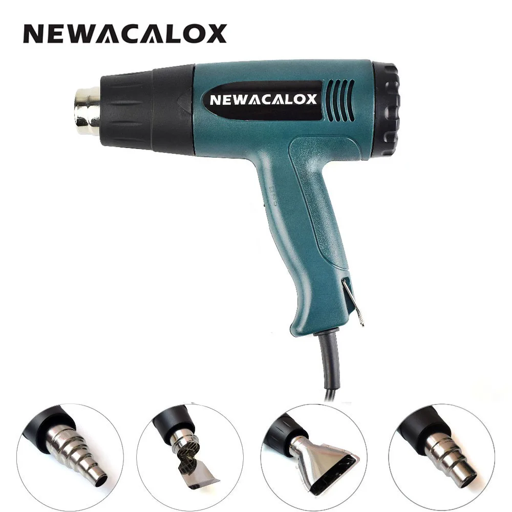 NEWACALOX 1800 Ватт 220 В ЕС вилка промышленный электрический горячий воздушный пистолет