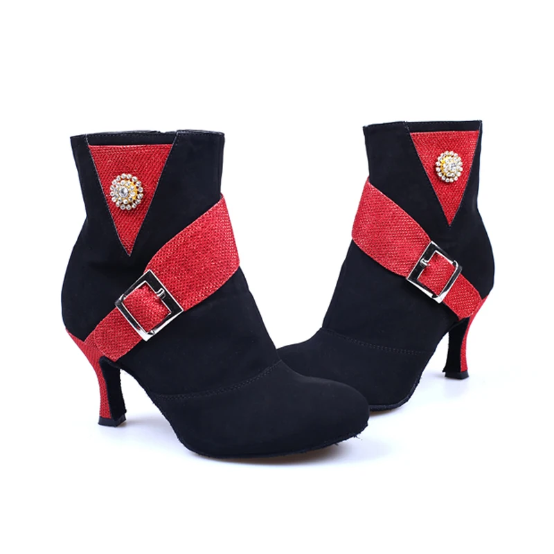 DILEECHI/женские ботинки для бальных танцев на высоком каблуке 7 5 см|dance shoes high heel|dance