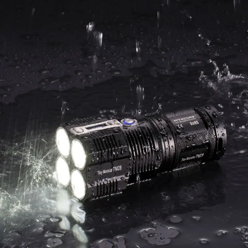2016 Новый Nitecore TM28 4 X CREE XHP35 HI светодиодный фонарик 6000 люмен маленький монстр | Лампы