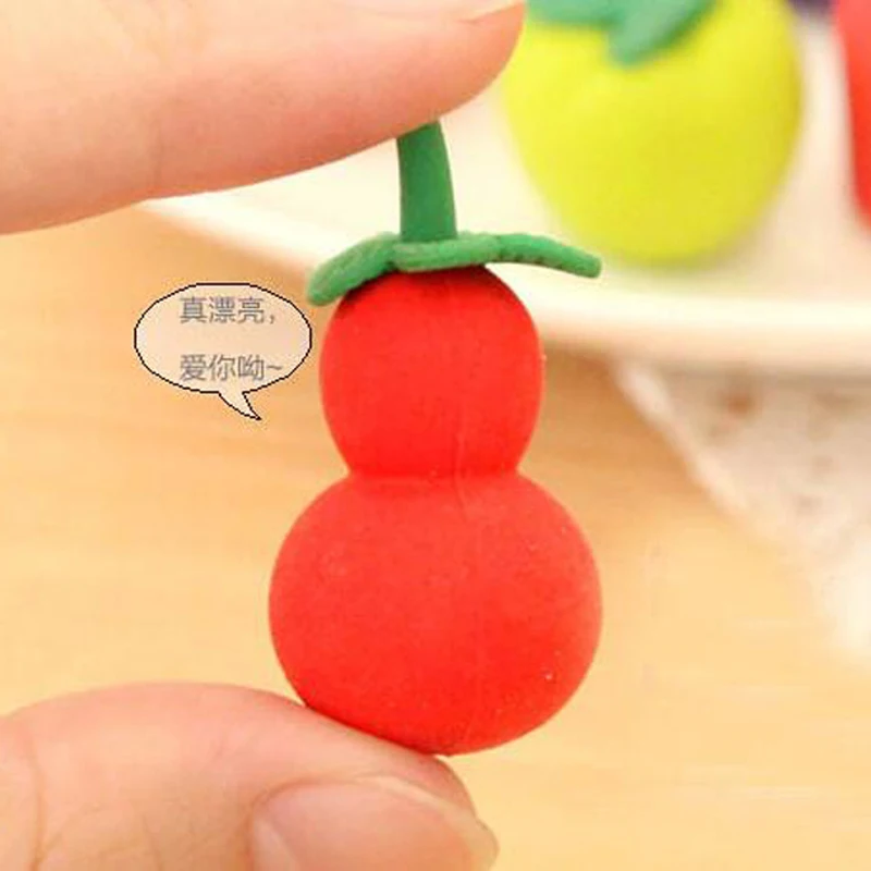 20 шт./лот ластик для фруктов и овощей милый в мультяшном стиле школьные офисные