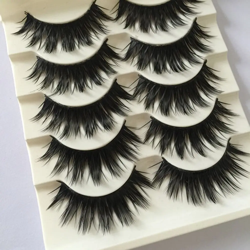 Новинка модные натуральные накладные ресницы 3D Beauty Fashion 5 пары/компл. инструменты