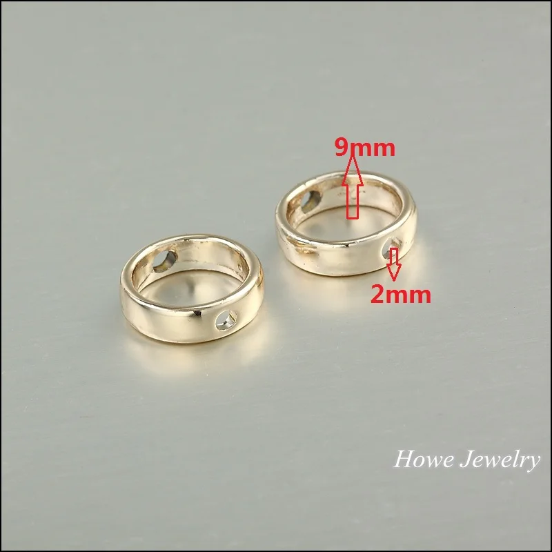 Оптовая продажа 100 шт Новый Винтажный KC позолоченное кольцо Шарм Подвеска