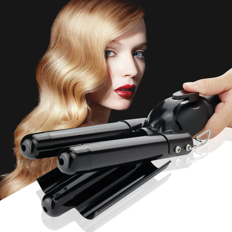 Rizadores De Cabello быстросохнущие щипцы для завивки волос, электрические щипцы для завивки волос, жезл с термостатом, вращающиеся ролики, 32 мм, Плойка для завивки волос