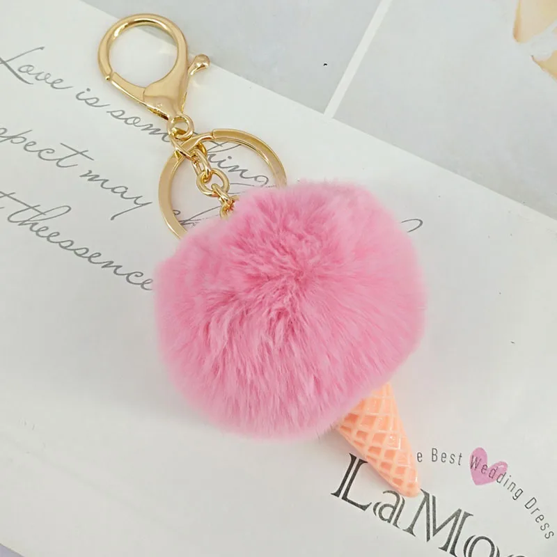 Новинка 15 цветов лучшие брелоки из кроличьего меха с буфами и мячом для