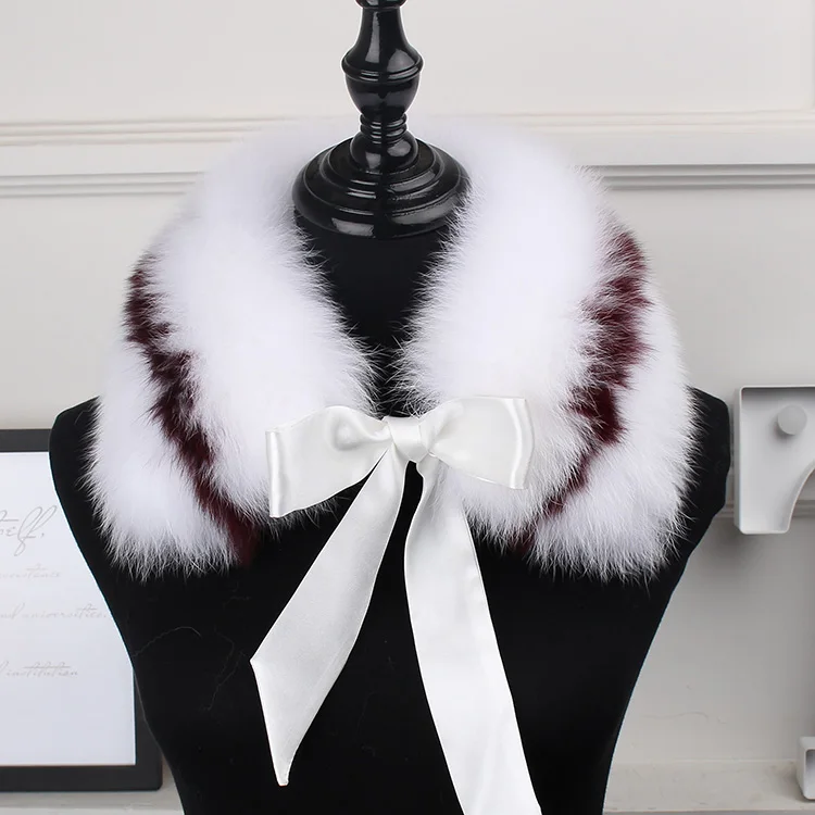 the new hot selling fox fur collar, the natural fox fur collar, the real fur collar child, the winter fur scarf ribbon - Цвет: L2