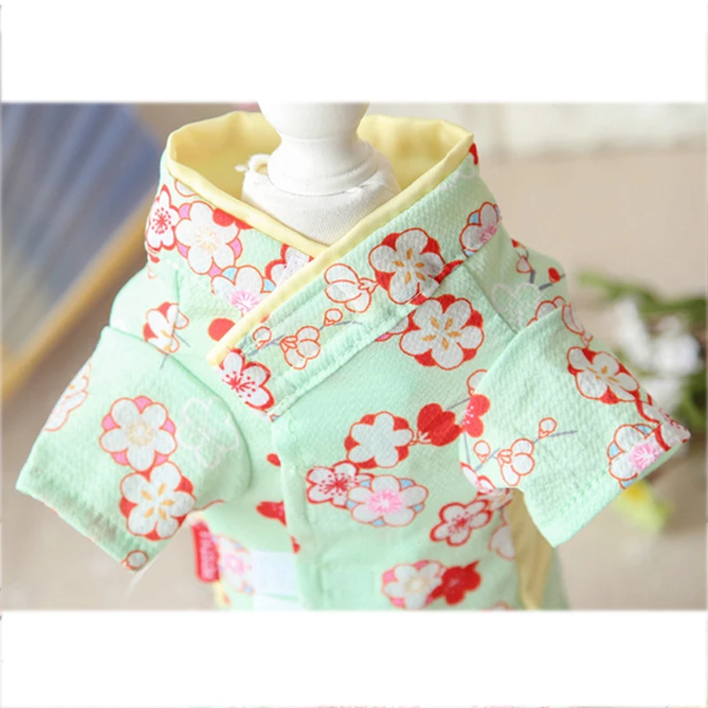 Одежда для собак с цветочным узором галстук-бабочка милый кот щенок японское