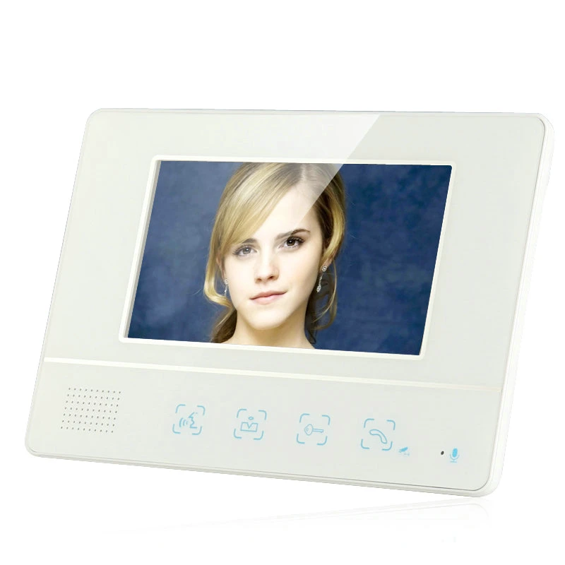 Free Shipping Wired Touch Key 7&quot Video Door Phone Intercom System 1 RFID Keypad Code Number Doorbell Camera Monitor 1000TVL |