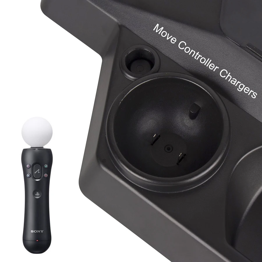 PS4 Slim/Pro/PS VR Move зарядная док-станция Базовая подставка с держателем гарнитуры PSVR и 4 Move контроллер зарядное устройство PS 4 аксессуары