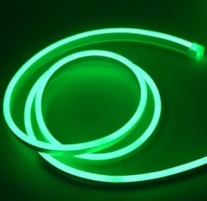 Водонепроницаемый D14mm 7-12 w неоновая Светодиодная трубка 220 v Светодиодная трубка украшение белый желтый зеленый синий красный фиолетовый 2 м/лот - Испускаемый цвет: Зеленый