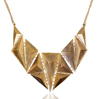 lzhlq vintage triangle punk choker statement necklace women 2colors zinc alloy necklaces pendants trendy collares collier