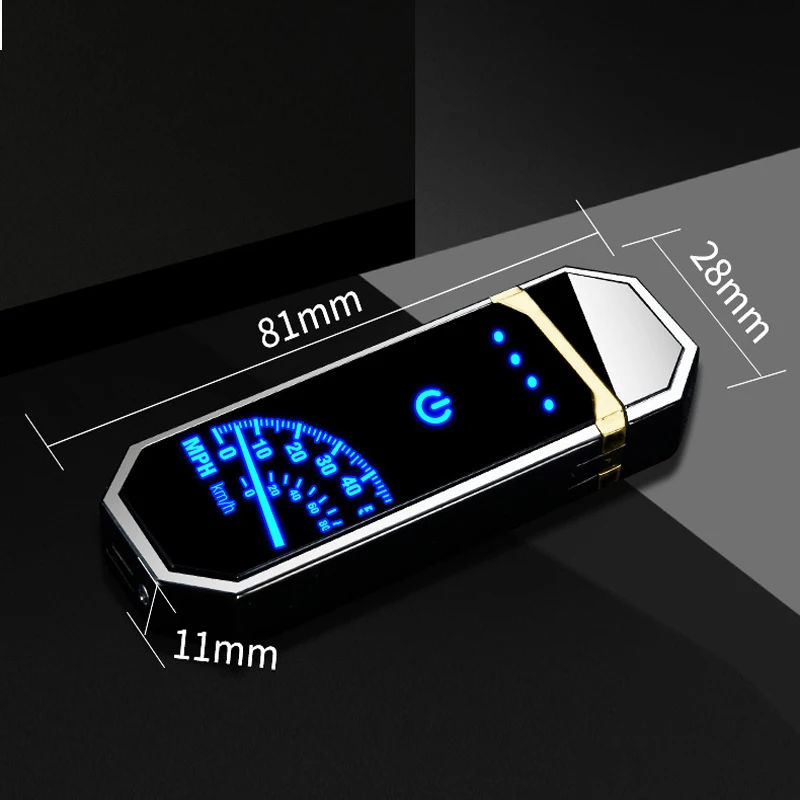 Ветрозащитная ультратонкая Зажигалка Usb Аккумуляторная с сенсорным экраном