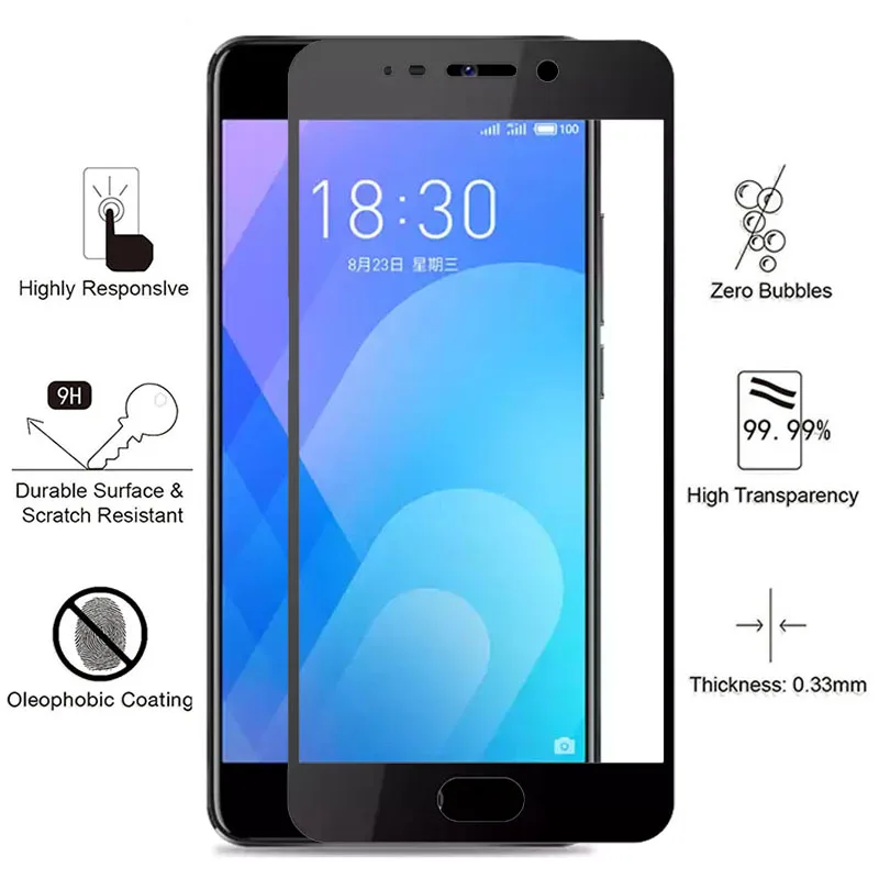 Стекло для M6 M5 M3 Note защитное стекло на Maisie M5s M5c Pro 7 закаленное M 6 5 3 S C M6note M5note полное