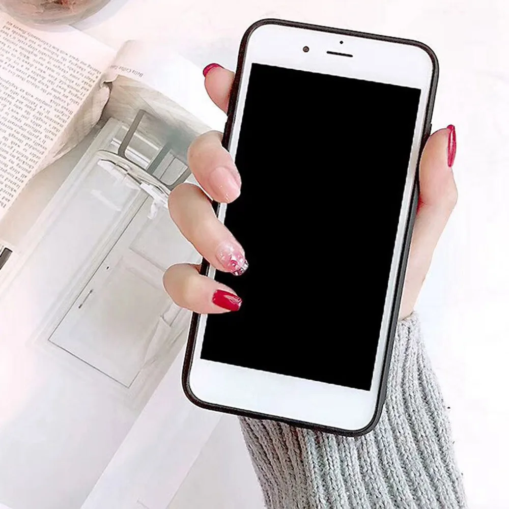 KISSCASE держатель телефонного звонка чехол для iPhone XS Max XR 7 Plus X мраморный Sotf TPU