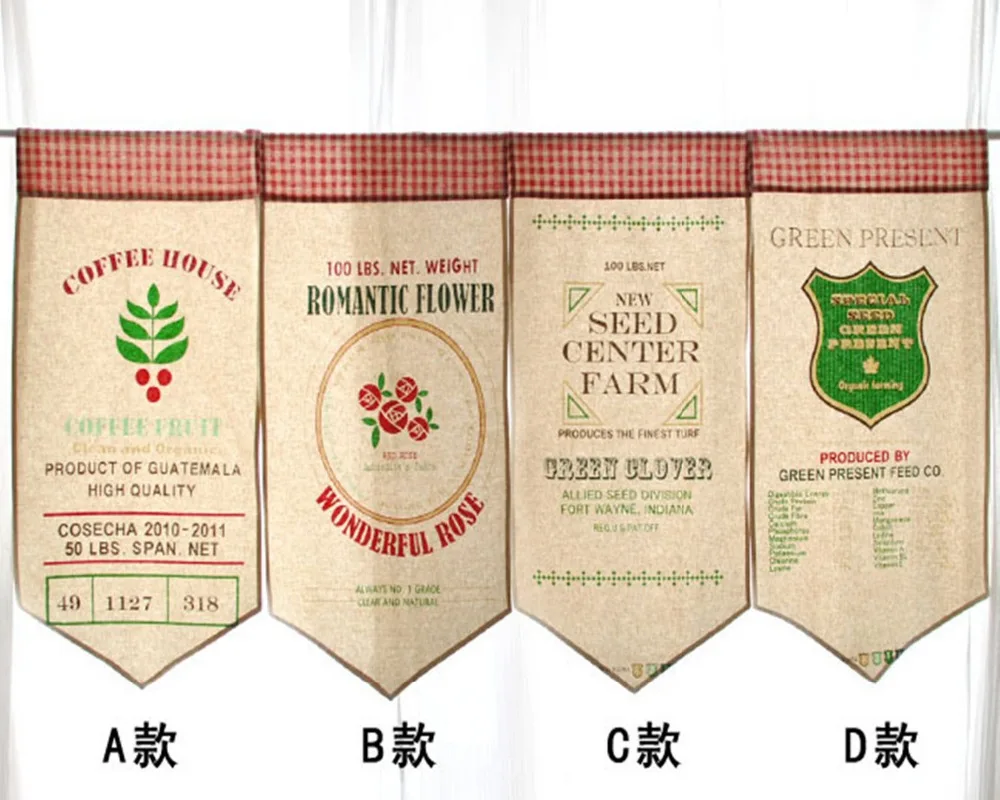 Короткие льняные занавески FUYA декоративные полузанавески для кухни ресторана