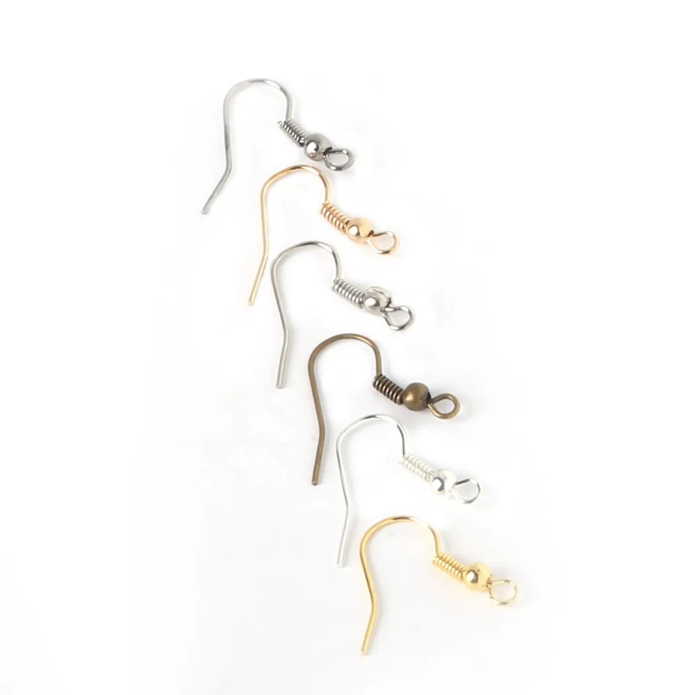 Металлические металлические застежки для сережек-подвесок с рыбками 200 шт./лот