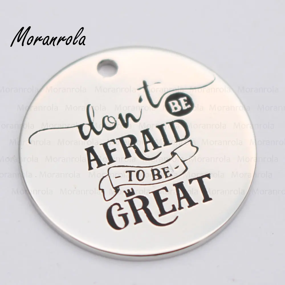 New arried &quotDon't be afraid to Great&quotCopper necklace Keychain charm Hand-Stamped Jewelry Encouragement Nurse Gift graduation |