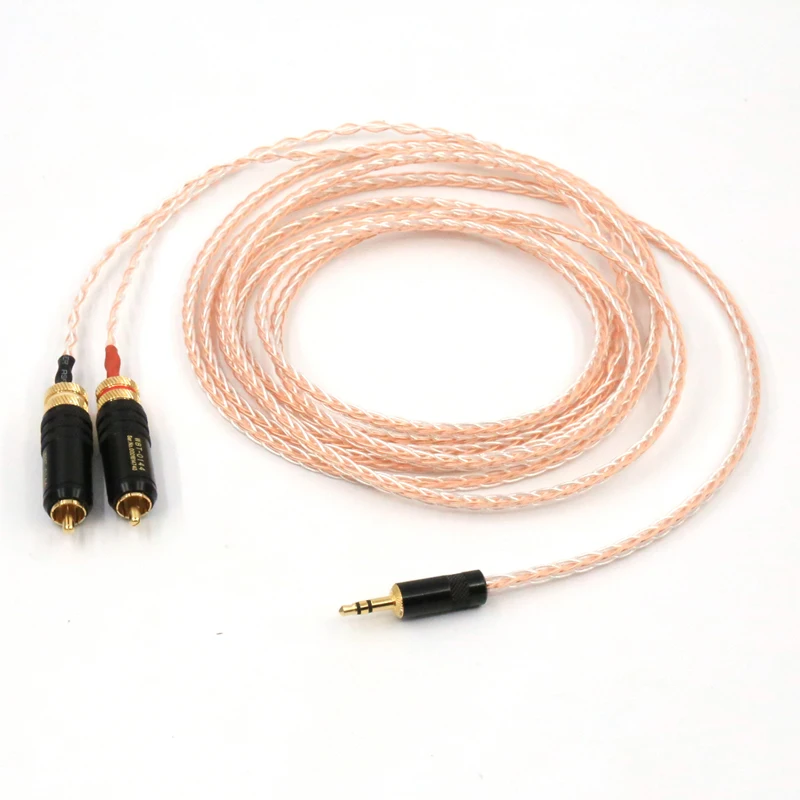 Аудиокабель Hi end с 2 rca на 3 5 мм Fi 1 аудио и видеокабеля OFC из чистой меди|audio cable rca|rca to