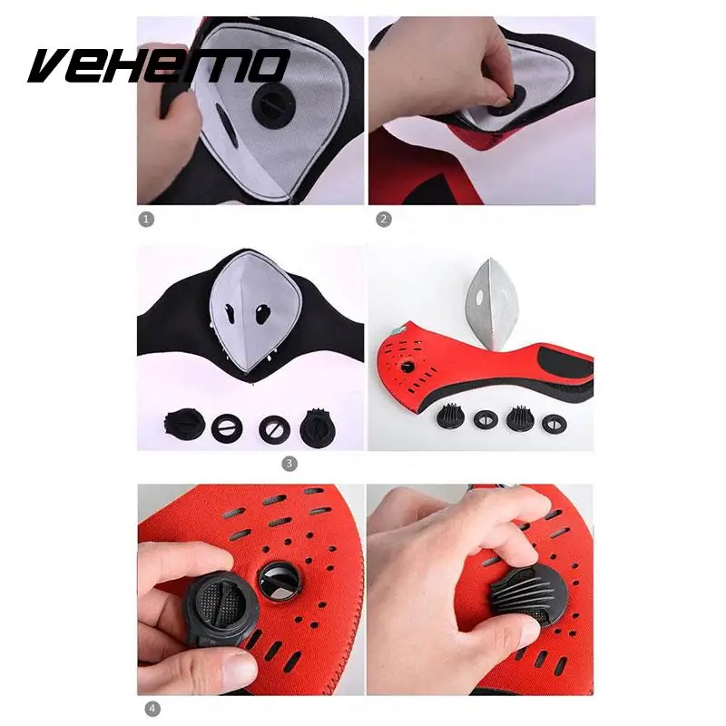 Маска Vehemo для мотоцикла велосипеда катания на лыжах квадроциклов черная прочная