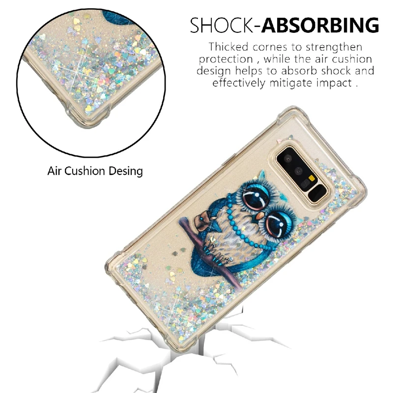 Блестящий Прозрачный чехол Yokata с зыбучим песком для samsung S7 Edge S8 Plus блестящий
