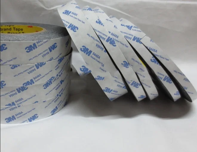 

(10mm*50m), The new version of 3M 9448 non woven industrial use double-sided tape, adhesive for high quality acrylic glue,