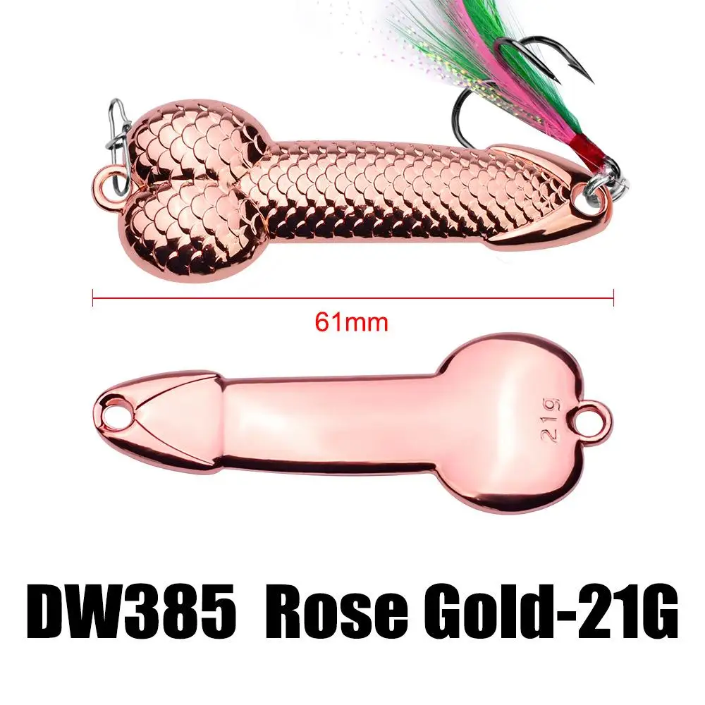 Rose Gold 21g Outdoor1 шт. DD ложка рыболовные приманки 3g7g11g15g21g28g36g Металлические блесны рыболовные приманки Роза Спиннер тройной крючок жесткие приманки розовый - Цвет: Rose Gold 21g