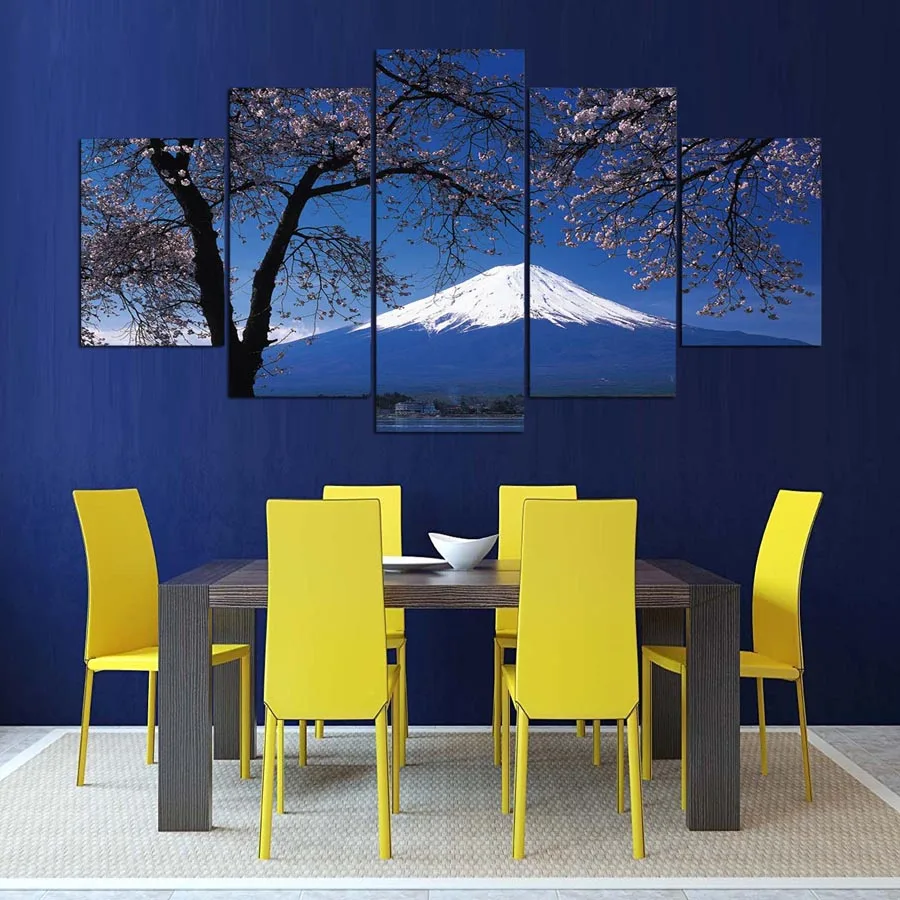 5 панель HD Печать картины самые красивые вулканы в мире холст домашний декор