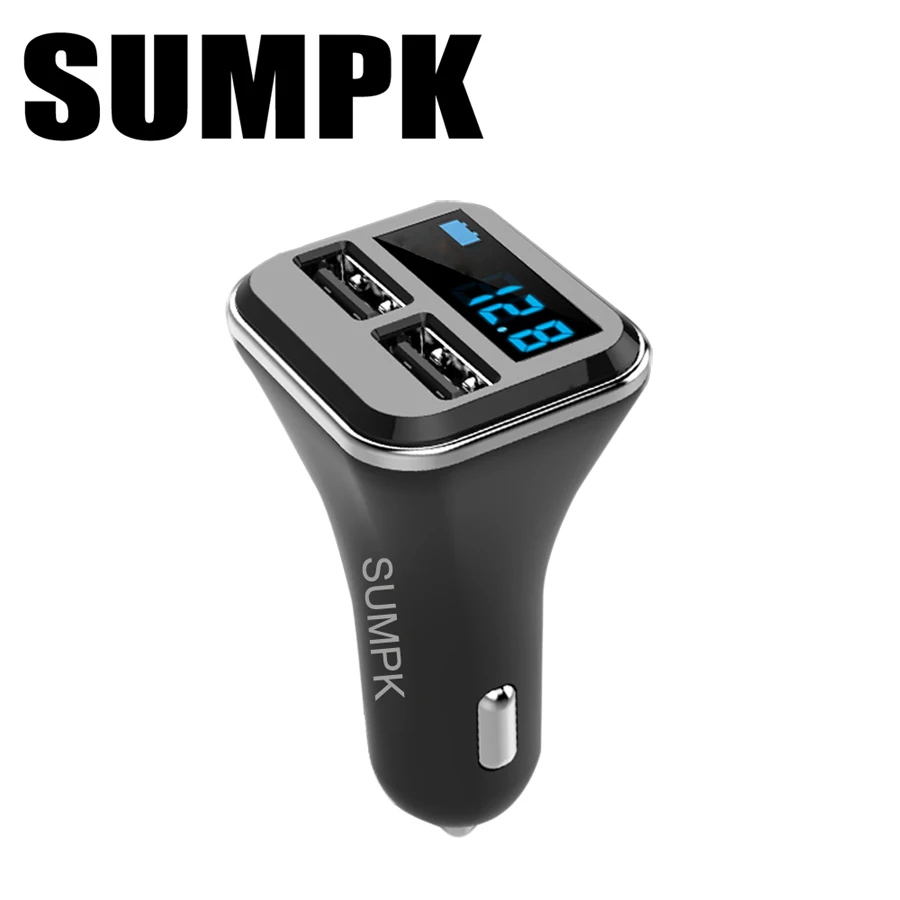 SUMPK умных зарядных порта usb для автомобиля зарядное устройство 5V4.8A светодиодный