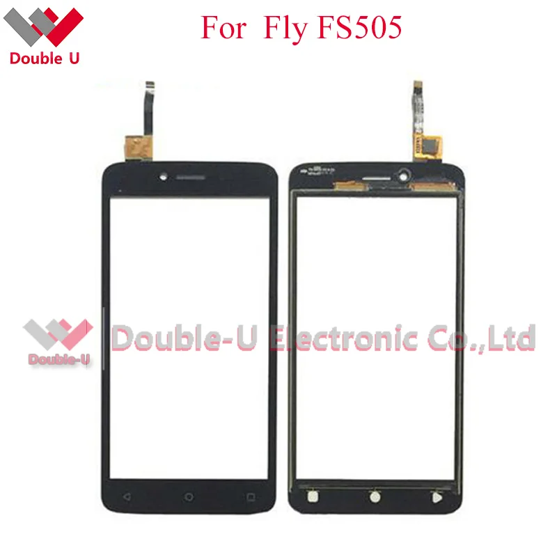 10 шт./лот Переднее Стекло Для Fly FS505 Сенсорный Экран Стекла Digitizer Панель Датчик С