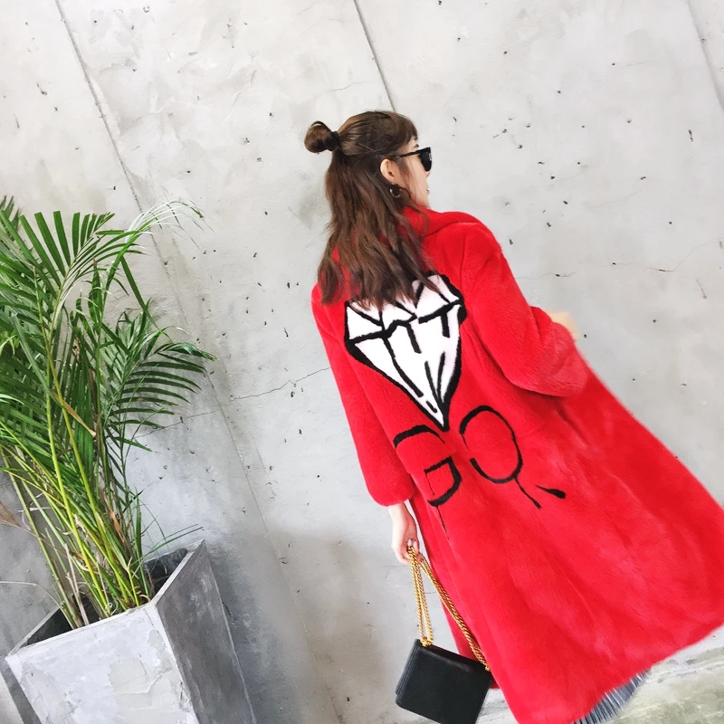 Женское бархатное пальто из натурального меха норки длинная замшевая куртка с