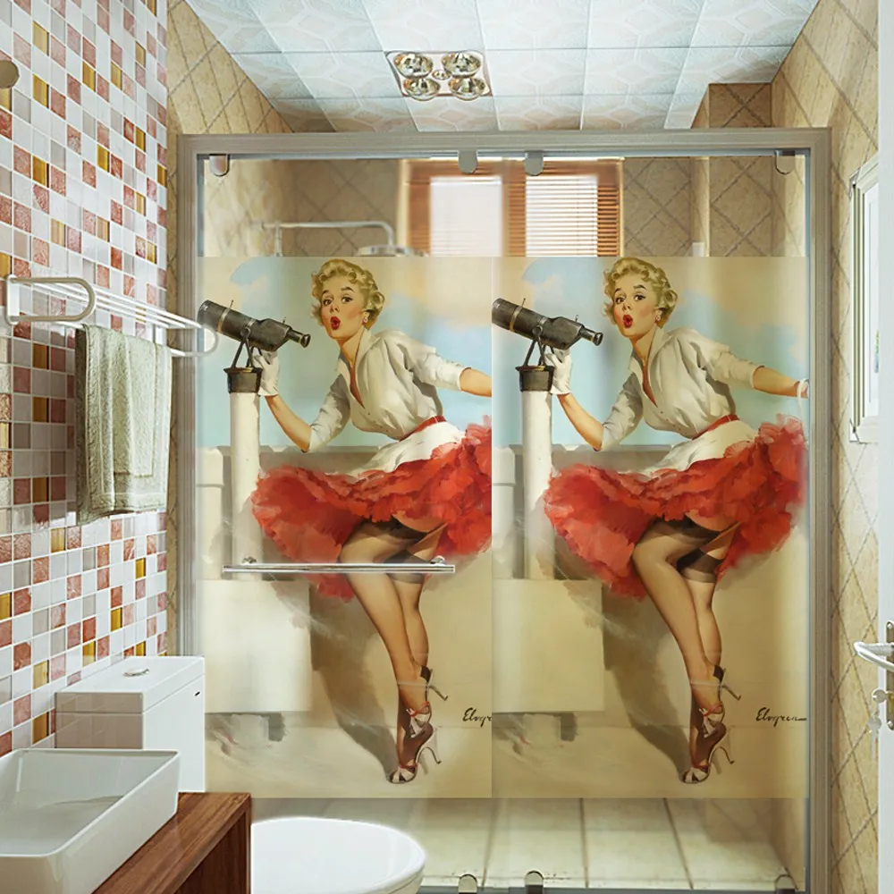 Персонализированная витражная статическая липкая оконная пленка матовая