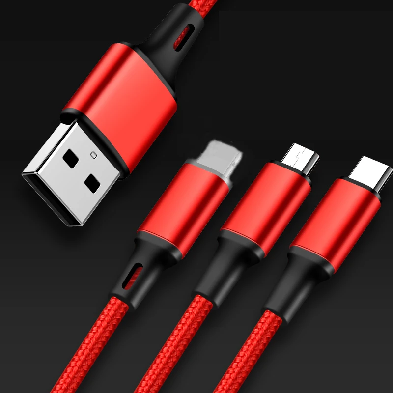 3 в 1 Micro usb type C кабель для зарядного устройства Мульти Usb порт несколько Usb кабель для зарядки Usbc кабели для мобильных телефонов для samsung