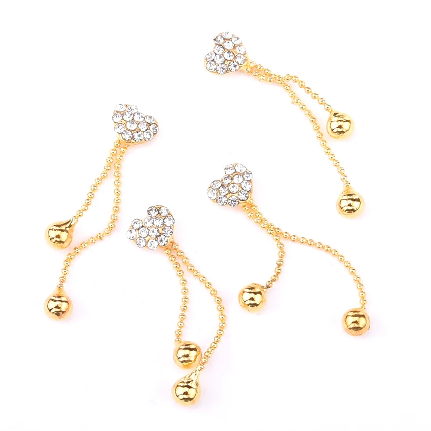 10pcs Heart rhinestones chain nail decoration handmade DIY jewelry accessories MNS802 | Красота и здоровье