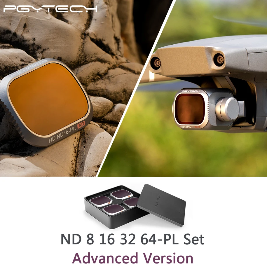 Комплект фильтров PGYTECH DJI Mavic 2 Pro ND8PL + 16PL 32PL 64PL для объектива камеры | Электроника