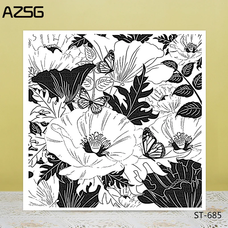 AZSG красивые утренние славы листья прозрачные штампы/уплотнения для DIY