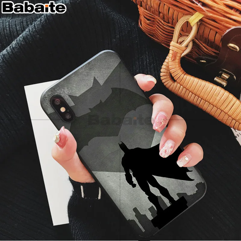 Babaitemic Бэтмен Джокер Харли черный мягкий чехол для телефона iPhone 5 5Sx 6 7 7plus 8 8Plus X XS MAX XR