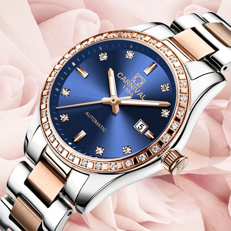 Switzerland Carnival Women Watches Luxury Brand ladies Automatic Mechanical Watch Waterproof relogio feminino 8685L 6|feminino|feminino |
