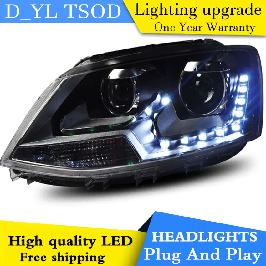 Автомобильный Стайлинг для VW Jetta 2012-2015 светодиодные фары головная лампа Angel eye led drl