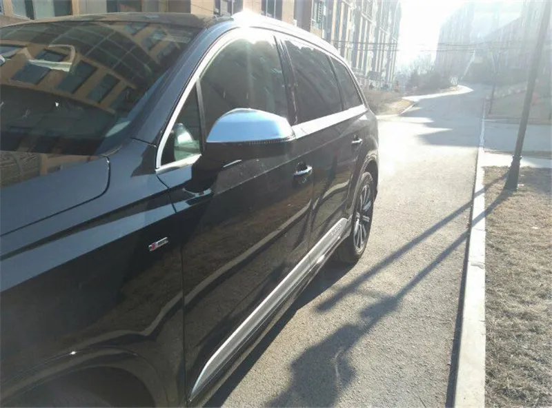 Для Audi Q7 Q5L SQ5 2017 2018 2019 зеркальные крышки с боковым крылом из жемчуга никеля