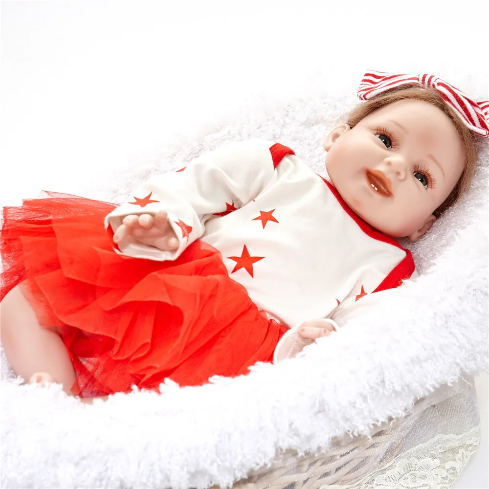 55cm Reborn Baby Doll 22&quot Mohair Funny Soft Cloth Body Newborn Dolls Mummy Pregnant Gifts Wedding Presents Kids Toys | Игрушки и