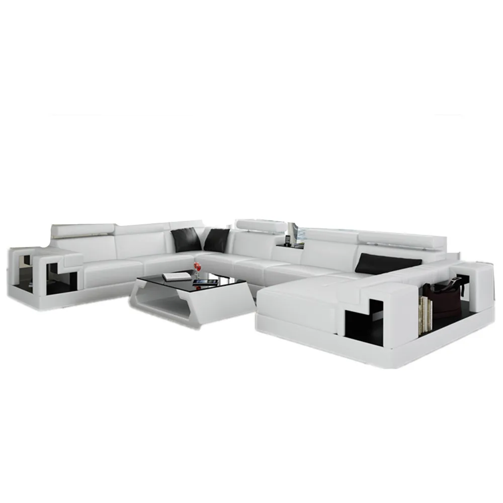 Белый и черный диван современный гостиная диван|designer sectional sofa|sectional sofasectional sofa design