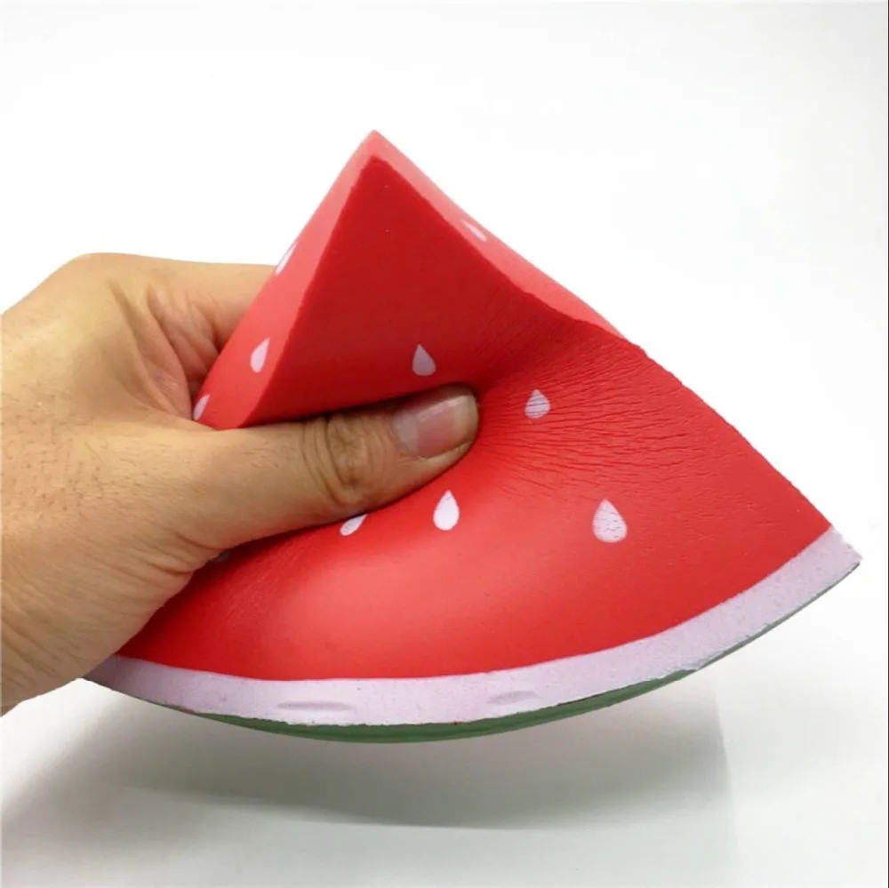 Triangular Watermelon Jumbo Squishy Toys Cartoon Slow Rising Stress Relief Soft Toy Anti-stress Adult Squishi Squeeze Gift | Игрушки и